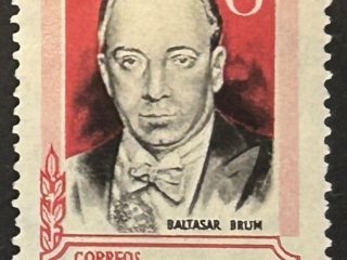 Sello Uruguay 1969 Baltasar Brun - 6$ nuevo