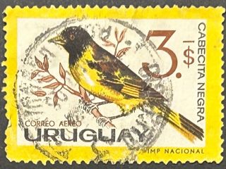 Sello Uruguay - Cabecita Negra - 3$ usado