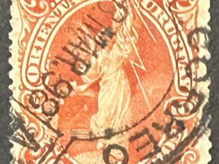 Sello Uruguay 1897 - Definitivo Electricidad - 10 centésimos usado