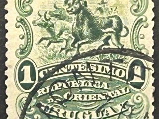 Sello Uruguay 1900 - Toro - 1 centésimo