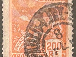 Sello Brasil 1924 - Aviación - 200 Reis , rojo usado