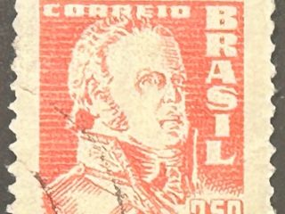 Sello Brasil - Rey Joao VI - Cr$ 2,50 rojo usado