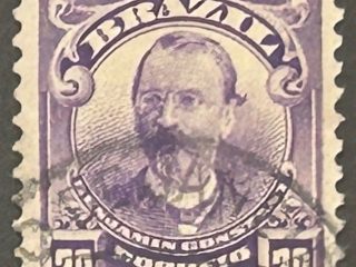 Sello Brasil 1906 - Benjamín Constant - 20 Reis Violeta, usado