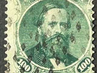 Sello Brasil 1976 - Don Pedro II - 100 Reis, verde, Usado