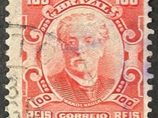 Sello Brasil 1912 - Eduardo Wandenkolk - 100 Reis - Rojo, Usado