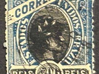 Sello Brasil - Republica - 500 Reis AzulybNegro, usado