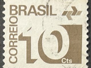 Sello Brasil 1972 - Postal Service - 10Cts Marrón Claro , usado