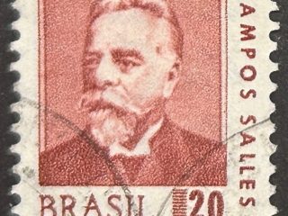 Sello Brasil 1967 - Campos Salles - 20 Cts , marrón Usado