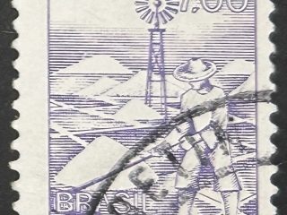 Sello Brasil 1976 - Salineiro - 700 Cr$ Lila. Usado