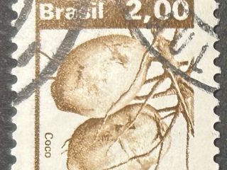 Sello Brasil 1982 - Coco - 2 Cr$ Marrón Usado