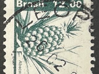 Sello Brasil 1081 - Abacaxi (piña) - 12,00 Cr$ gris usado