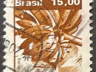 Sello Brasil 1986 - Banana - 15,00 Cr$ Marrón Usado