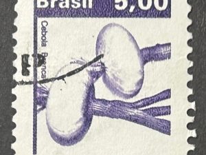Sello Brasil - Cebolla - 5,00 Cr$ Lila Usado