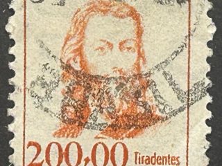 Sello Brasil 1965 - Tiradentes - 200,00 Cr$ Naranja . Usado