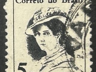 Sello Brasil 1969 - Anita Garibaldi - 5 Cts Negro, usado