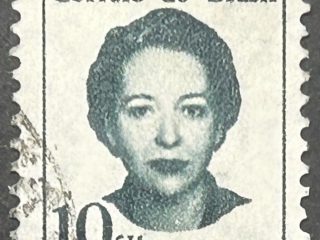 Sello Brasil 1969 - Darcy Vargas - 10 Cts Negro . Usado