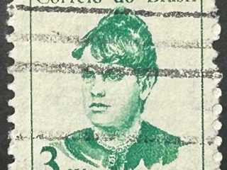 Sello Brasil 1967 - Dra Rita Lobato - 3 Cts. Verde. Usado