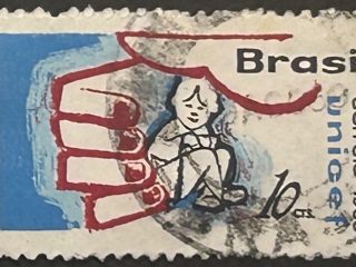 Sello Brasil 1968 - UNICEF - 10 Cts . Usado