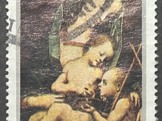 Correo Bolivia- La virgen y el niño- 1 B$ usado