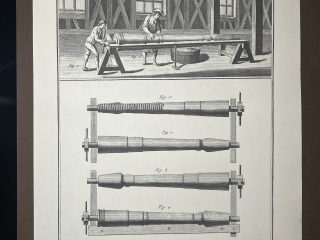 Lámina Facsímil Enciclopedia Diderot - España 2003 - 39 x 26 cm - Fonderie des Cannons