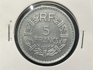 Moneda Francia - 5 francos - 1950