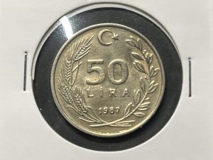 Moneda Turquía - 50 liras - 1987