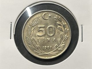 Moneda Turquía - 50 liras - 1987