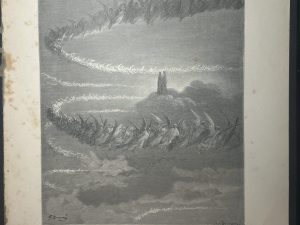 GRABADO DE GUSTAVO DORÉ DE 1900 MIDE 40 X 28cm. Oh Pegasea… Paraíso C. XVIII