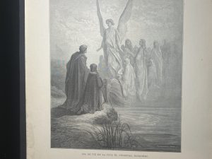 GRABADO DE GUSTAVO DORÉ DE 1900 MIDE 40 X 28cm. Iba de pie… Purgatorio C II
