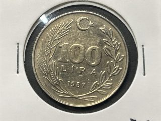 Moneda Turquía - 100 liras - 1987