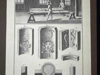 Lámina Facsímil Enciclopedia Diderot - España 2003 - 39 x 26 cm - Fonderie des Cannons