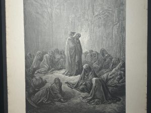 GRABADO DE GUSTAVO DORÉ DE 1900 MIDE 40 X 28cm. Cada uno se apoyaba… Purgatorio C. XIIi