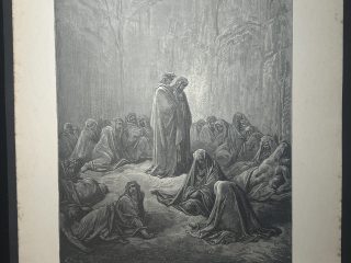 GRABADO DE GUSTAVO DORÉ DE 1900 MIDE 40 X 28cm. Cada uno se apoyaba… Purgatorio C. XIIi