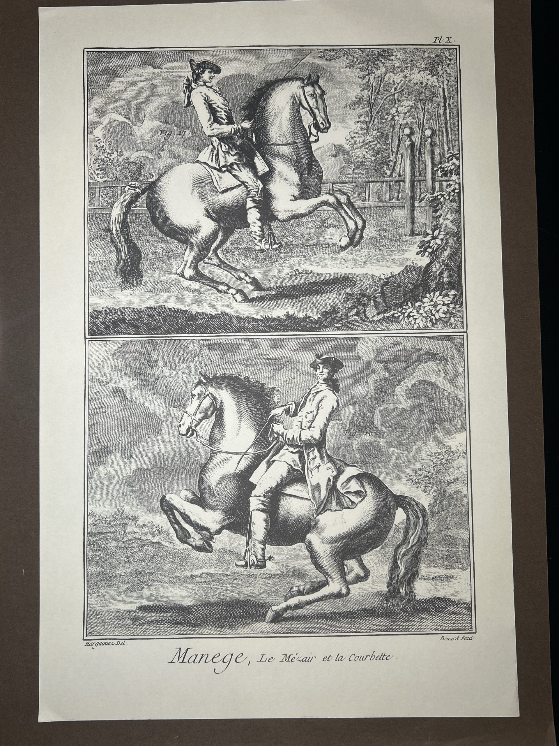 Lámina Facsímil Enciclopedia Diderot - España 2003 - 39 x 26 cm - Manege