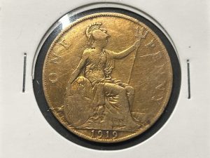 Moneda Reino Unido - 1 penique - 1919