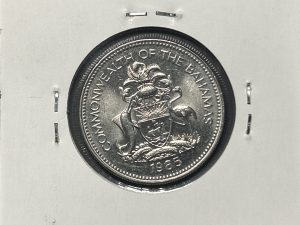 Moneda Bahamas - 25 centavos - 1985