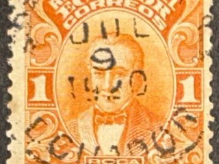 Sello Ecuador 1916 - Vicente Roca - 1 Centavo Naranja Usado
