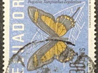 Sello Ecuador 1964 - Mariposa - 30 Centavos Usado