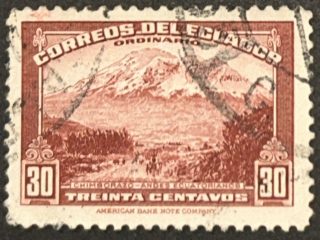 Sello Ecuador 1942 - Chimborazo- 30 Centavos Marrón Usado