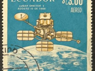 Sello Ecuador 1966 - Lunar Orbiter - 3 Sucres Usado Aéreo