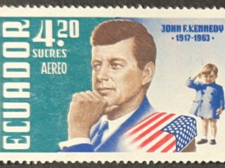 Sello Ecuador 1964 - John F Kennedy - 4,20 Sucres Aéreo Nuevo