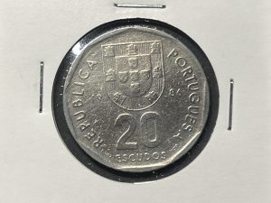 Moneda Portugal - 20 escudos - 1986