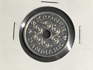 Moneda Dinamarca - 2 coronas - 1997