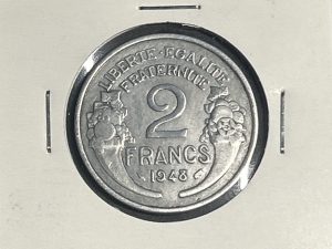 Moneda Francia - 2 francos - 1948
