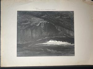 GRABADO DE GUSTAVO DORÉ DE 1900 MIDE 40 X 28cm. - Maestro… Me espanta lo que vi. Infierno C III