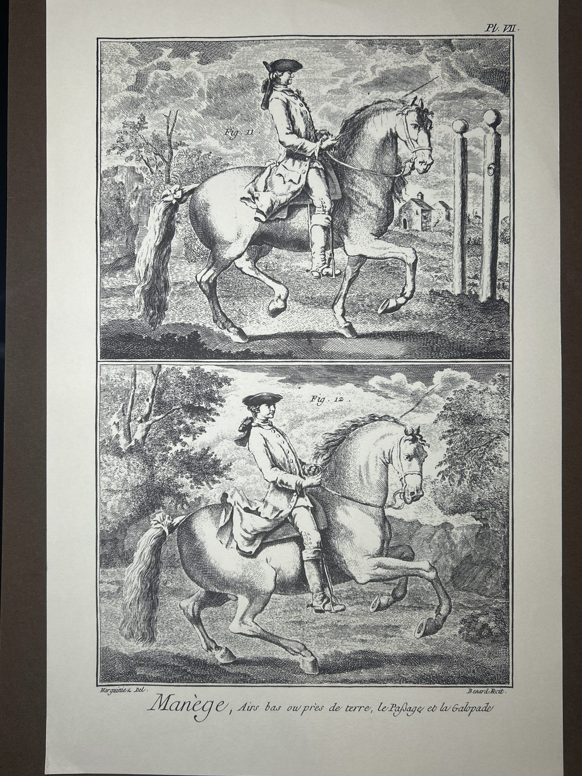 Lámina Facsímil Enciclopedia Diderot - España 2003 - 39 x 26 cm - Manege