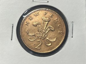 Moneda Reino Unido - 2 nuevos peniques - 1976