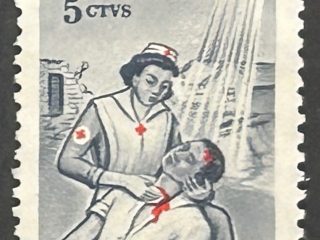 Sello Colombia 1965 - Cruz Roja - 5 CTs nuevo