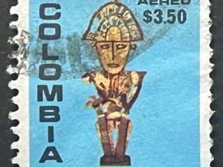 Sello Colombia 1978 - Cultura Muisca - $3,50 Aéreo Usado