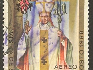 Sello Colombia 1968 - Visita de Paulo VI - 1,20$ Aéreo Usado